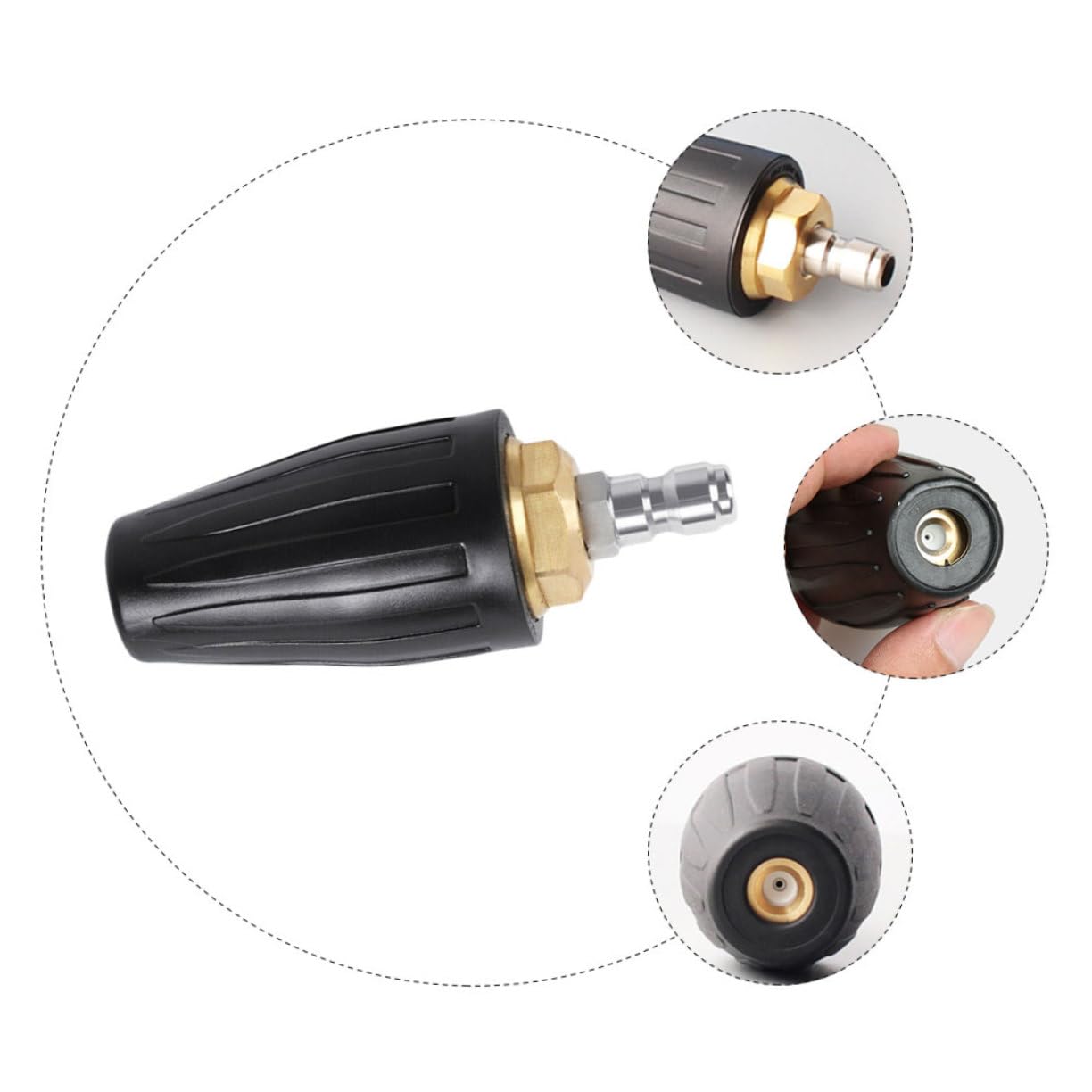 TOYANDONA Ugello Turbo Idropulitrici Ugello Schiuma Getto Idropulitrice Ad Alta Pressione Ugello Rotante Pressione Giardino Idropulitrice Ugelli Idropulitrice Macchina Pulizia Auto Ugello