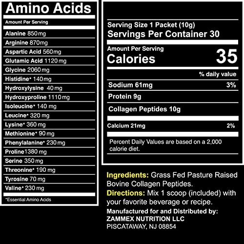 image for Zammex Premium Collagen Peptides Powder Supplement Travel Packs (30pcs