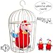 Produktbild 2 TLG. Set _ Vogelkäfig + NACH sprechender - Papagei / Vogel / Ara -  Ich spreche Alles nach & bewege Mich dazu  - aus Stoff / Plüsch - Plüschtier - mit SOU..
