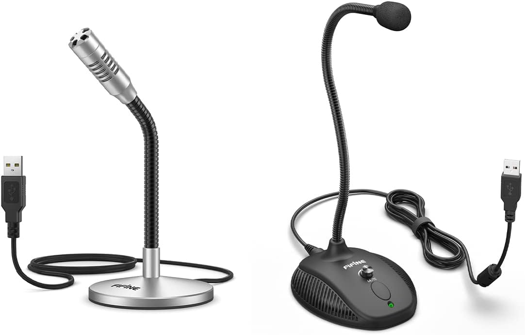 FIFINE Laptop Microphone and Computer Recording Mic