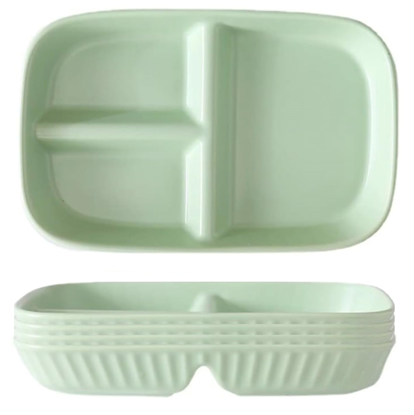 Oicia Wheat Straw Divided Plates - 3 Compartment Set -25 Oicia Wheat Straw Divided Plates - 3 Compartment Set -25