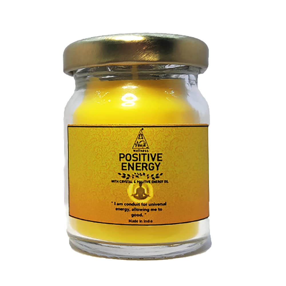 Anshil Positive Energy Candle with White Quartz Crystal Spell Ritual