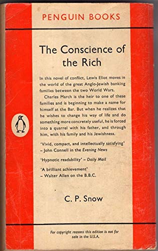 The Conscience Of The Rich. B001B9MXTA Book Cover