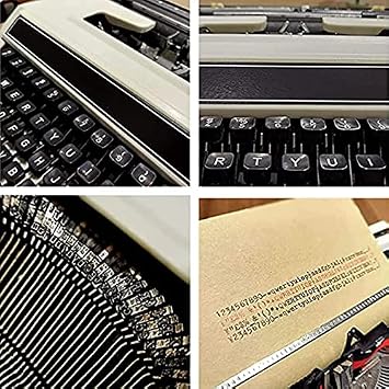 Machinery Typewriter Old fashioned Manual Typewriter, Cordless Portable and Easy to Use Perfect Writer's Literary Gift for Notes Or Letters Creative Writing