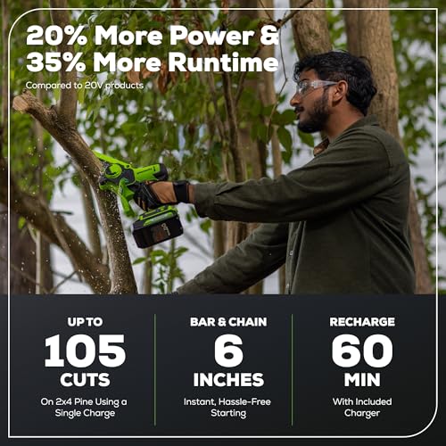 Greenworks 24V 6-Inch Mini Chainsaw