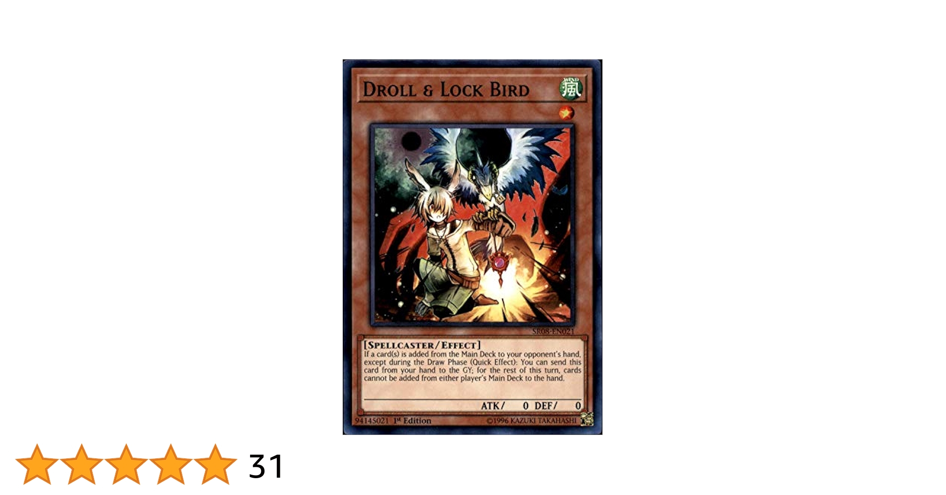 YU-GI-OH! Droll & Lock Bird - SR08-EN021 - Common - 1st