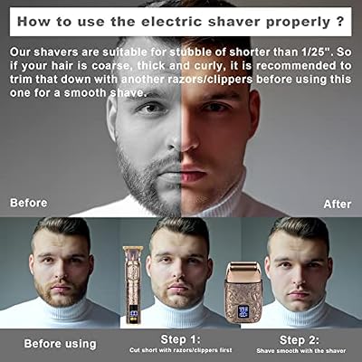 Ufree Electric Razor Foil Shavers for Men, Professional Beard Trimmer for Men Grooming Kit, Beard Trimmer, Barber Clippers, Rechargeable Electric Shaver, Gifts for Men