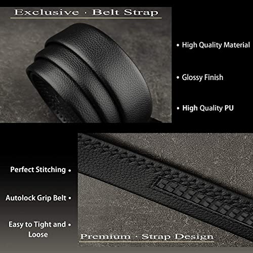 Image of JUST-STYLE Men's PU Leather Reversible Belt (Black & Brown) Size (28-46) Formal /Regular