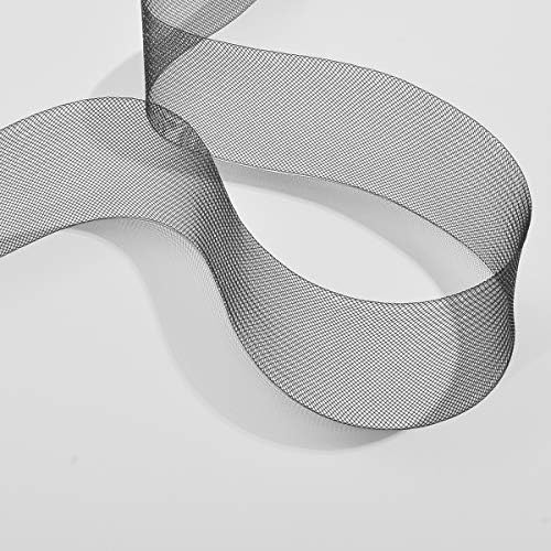 1 inch Wide Soft Polyester White Horsehair Braid, Selling Per Roll/ 50 Yards (Black, 1 inch)