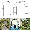 Thickened Tube Garden Arch Trellis - 4.6ft Wide x 7.9ft High or 7.6ft Wide x 6.4ft High - Trellis for Climbing Plants - Stable Garden Arbor, Wedding Arch Decorations, Birthday Party Decoration