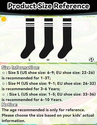 Image of Olreco Kids Soccer Socks Toddler Baseball Socks 3D Heel Youth Softball Sock for Girls Boys Football Accessories Cotton
