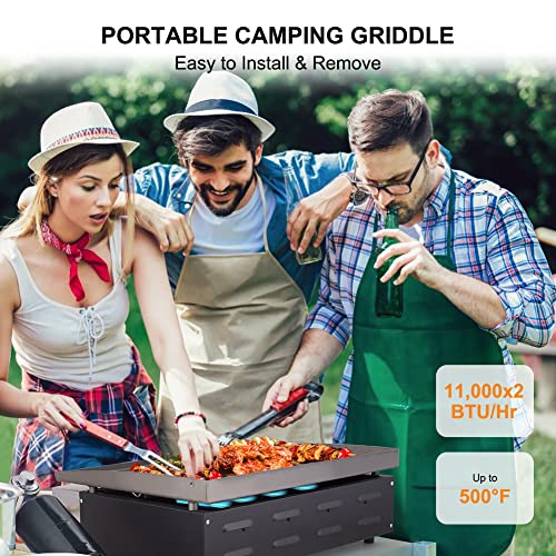 Flat Top Griddle Grill Station,Camplux Propane Gas Tabletop Griddle For Camping,Outdoor,Tailgating,Kitchen-Bbq Grill With Knobs & Ignition,22 Inch #TOP1