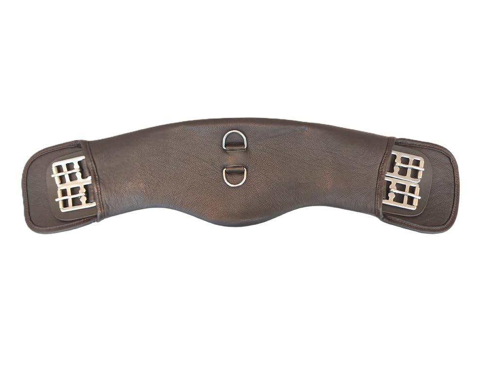 Nappa Leder Mondgurt Kurzgurt Flow Anatomic gepolstert Größe Braun 55 cm