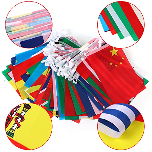 Mcree 164ft National Flags Bunting 200 Different National Flags 50M International Flags Banners National String Flags Bunting World Flags with 200 Different Countries
