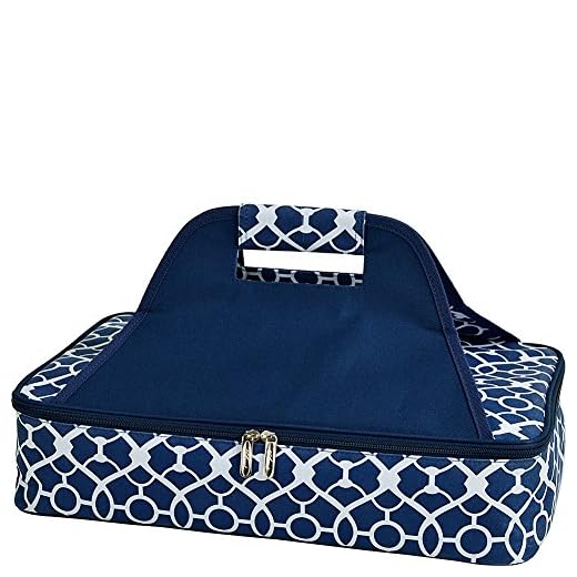 Picnic at Ascot Original Insulated Thermal Food & Casserole Carrier- keeps Food Hot or Cold- Fits 15" x 10" Casserole Dish- Designed & Quality Approved in the USA