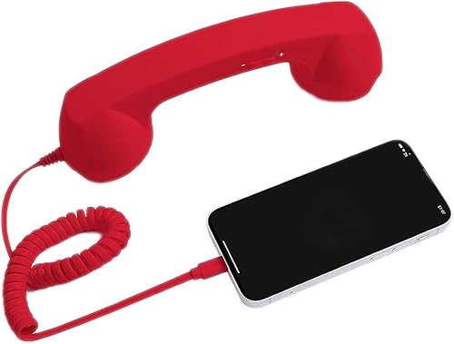 Auricular retro para teléfono, teléfono retro Bluetooth para iPhone Android, teléfono tipo C, teléfono con cable, estilo teléfono fijo con micrófono