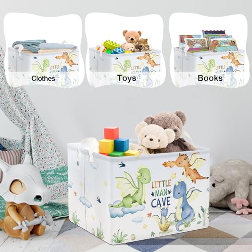 Paniers rangement jouets 36L Clastyle pliable bleu avec poignée boîte rectangulaire enfants