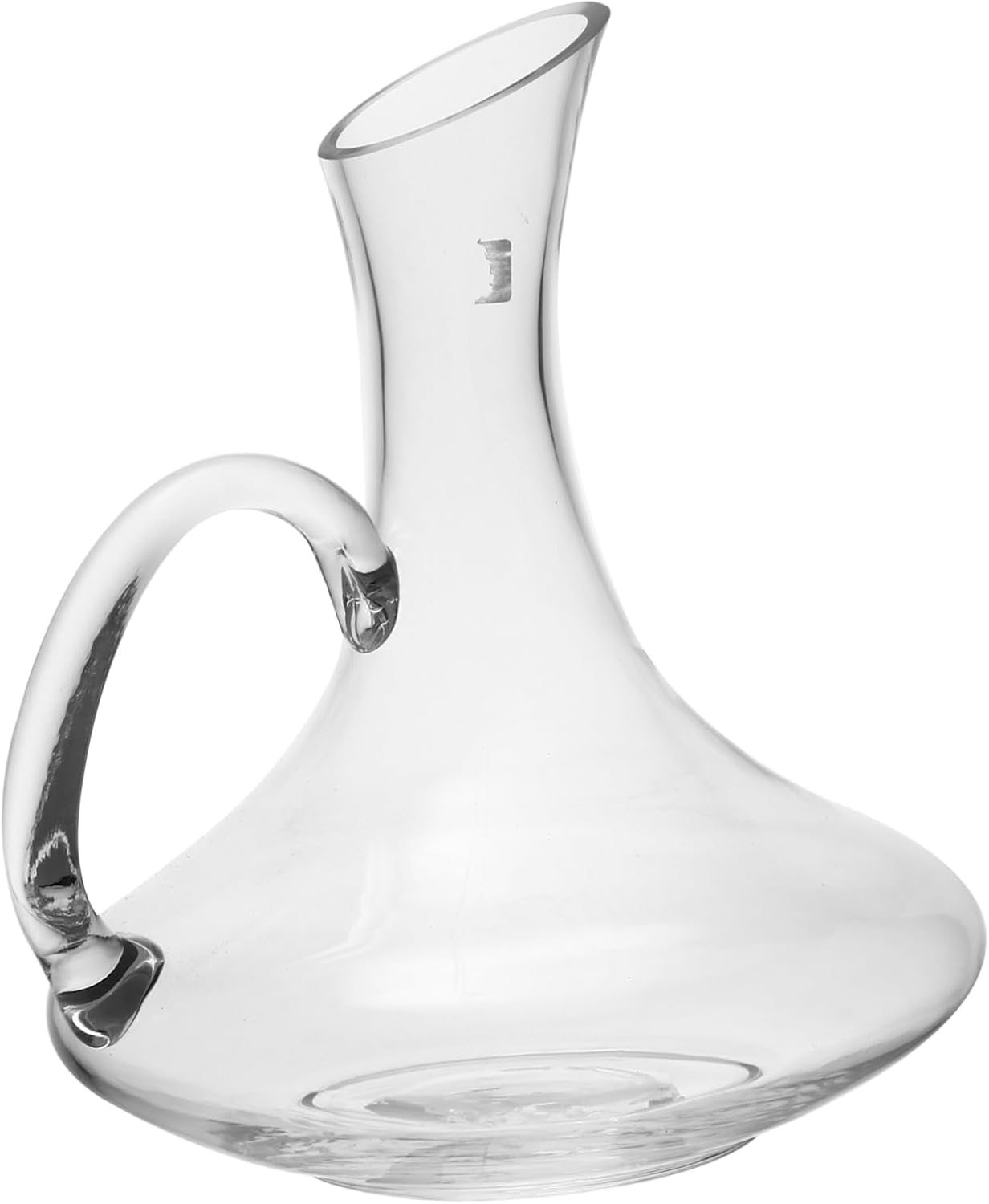 Red Wine Decanter with Handle Transparent Glass Liquor Pourer Multipurpose Beverage Storage Container for Home Bar and Dinner Parties