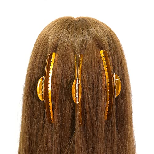 Pinzas de Mariposa para Cabello 12 Piezas Metal Dorado miniatura 7