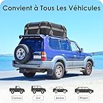 Rymopuey Coffre de Toit Voiture 425L - Étanche, Robuste, et Facile à Installer