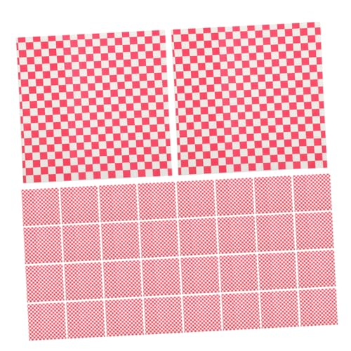 Alipis 100pcs Red Checkered Cheese Paper Sheets Oil-resistant Multi-use Food Wrap for Sandwiches Baking and Outdoor Dining