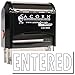 MaxStamp - Large Self-Inking Entered Stamp (Outline Text) (Black Ink)