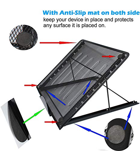 Soporte ajustable metálico para laptop y tablet 13.4x11.6 pulgadas miniatura 4