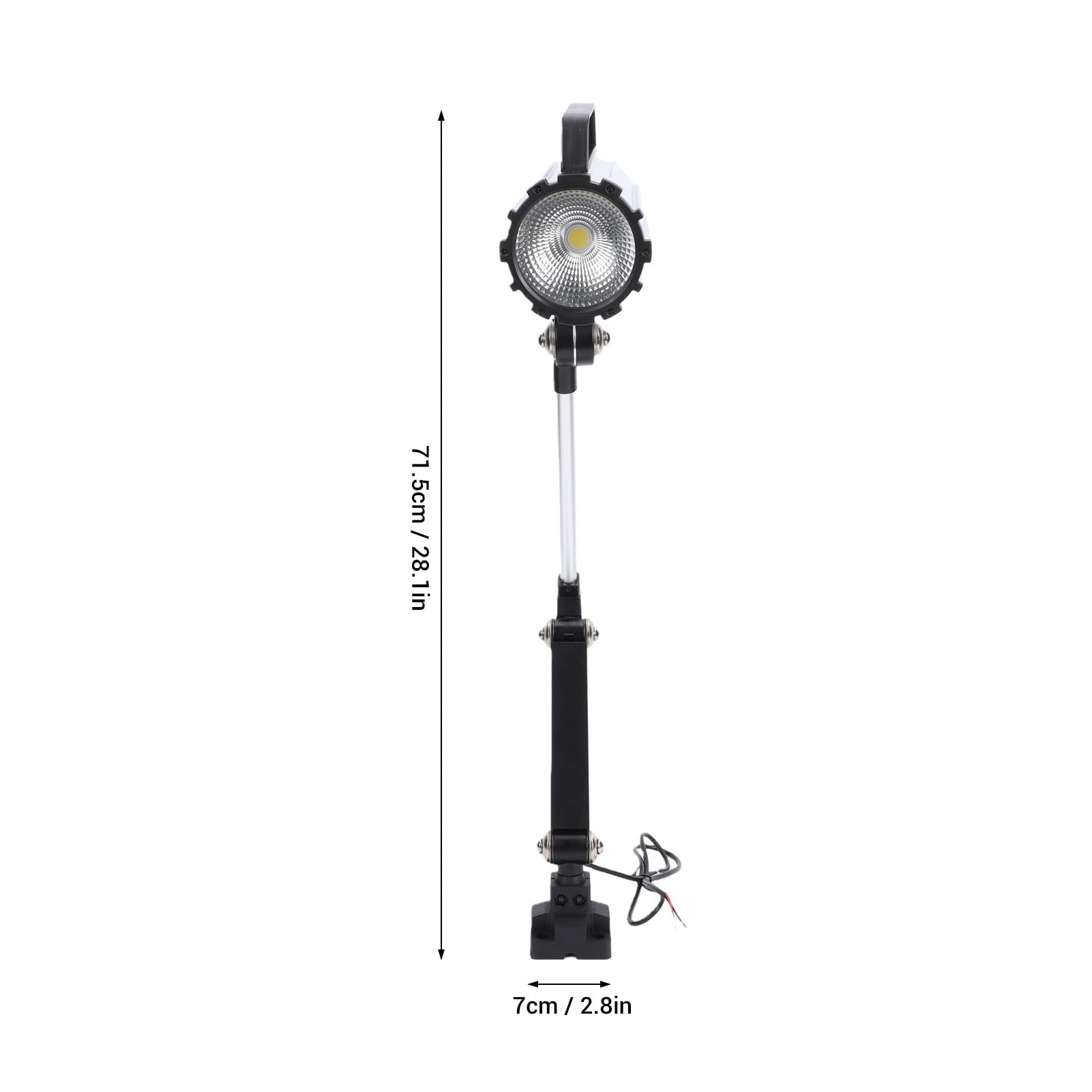 Fafeicy Luz de Torno de Madera 24W LED Articulado Luz de Máquina de Cabeza Ajustable de 360° para Tornos CNC Fresadoras Amoladoras 24V