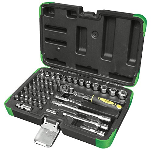 JBM 53101 Steckschlüsselsatz, 56-teilig 6-kant, schwarz/grün 1 JBM 53101 Steckschlüsselsatz, 56-teilig 6-kant, schwarz/grün
