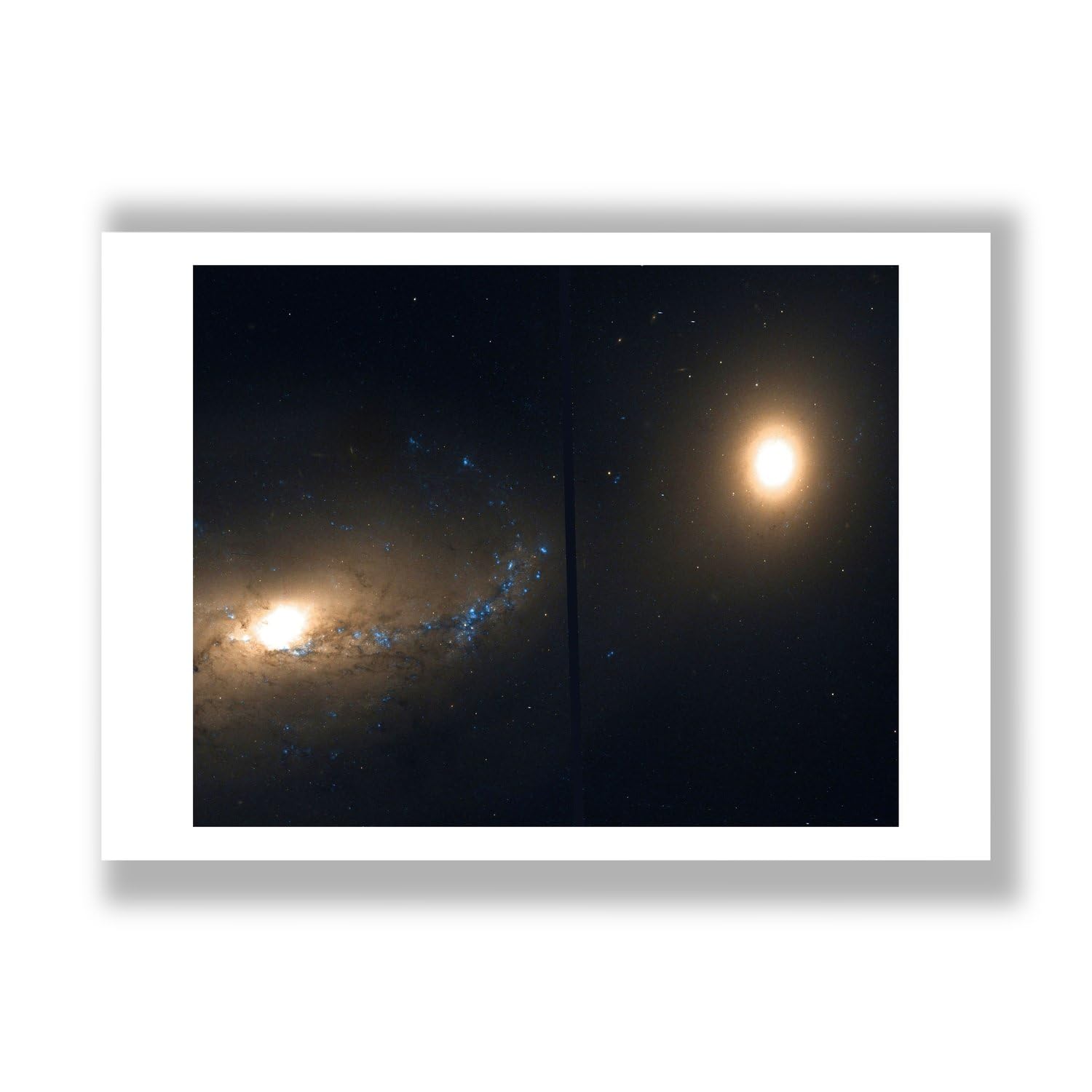 Impression d'art NGC 3227 NGC 3226 Hubble Télescope Extra Large Spiffing Prints