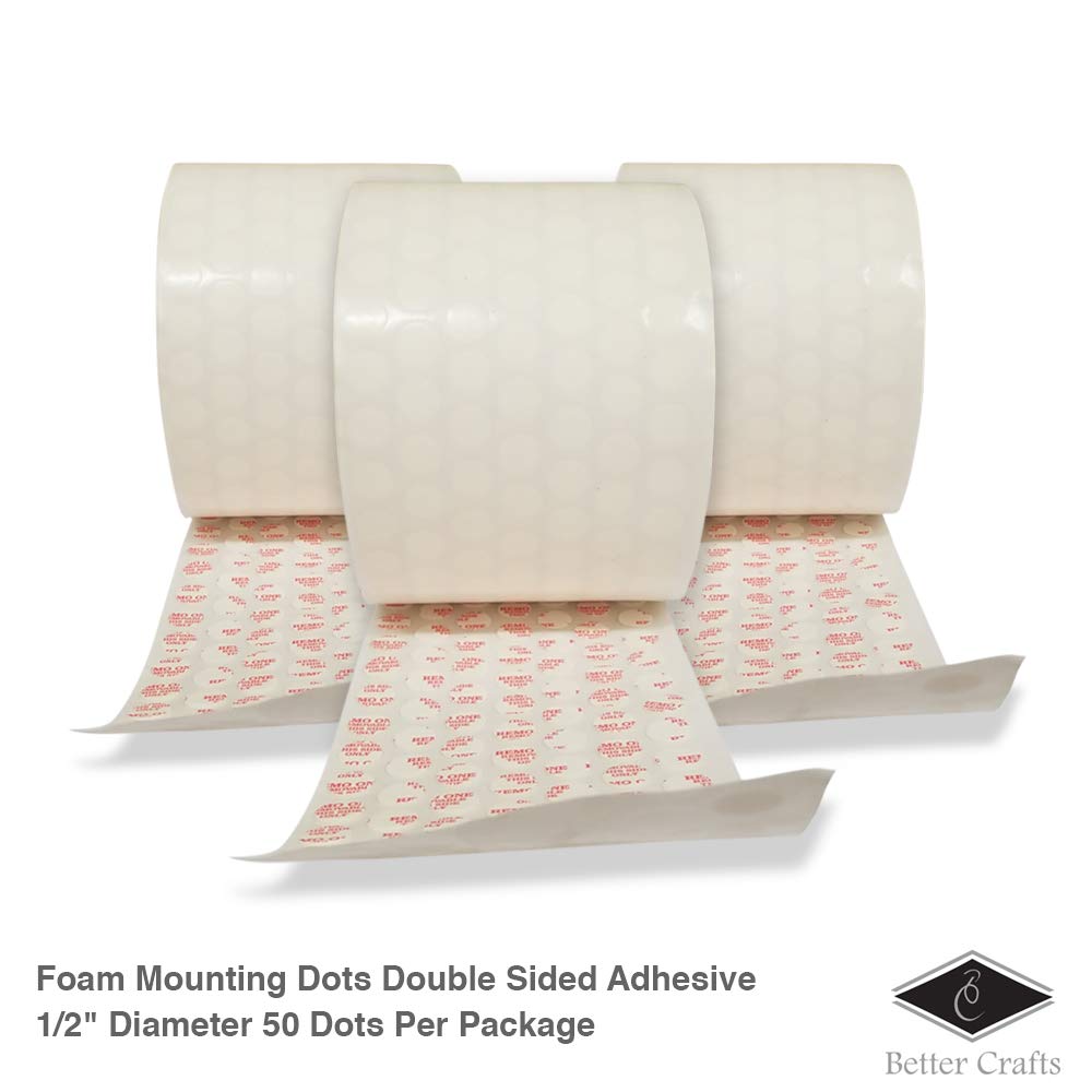 Foam Mounting Dots Double Sided Adhesive 1/2