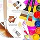 Malmesser Set,5 PCS Spachtel und Flachpinsel für Acrylmalerei und Ölfarben Fächerpinsel Acryl Pinsel Set Malerpinsel Flachpinsel-Set Edelstahl Malmesser für Künstler und Hobbyisten