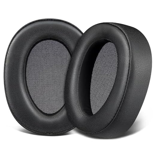 SOULWIT Öronkuddar ersättning, öronkuddar kompatibla med Sony WH-H900N (h.ear on 2 trådlös) & MDR 100ABN (h.Ear on Wireless) & MDR-100AAP & MDR-H600A-svart