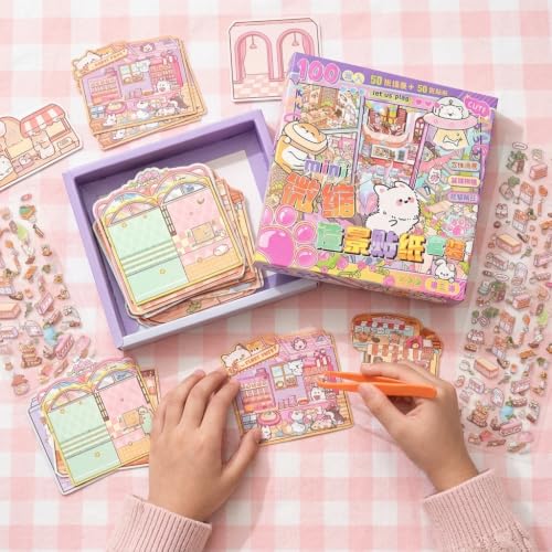 Image of PATPAT Stickers for Kids Activity 100 Sheets 3D Stickers Set for Girls