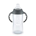 NUK Learner Cup, 10 Ounce, Tritan Gray Star - BPA Free, Spill Proof Sippy Cup