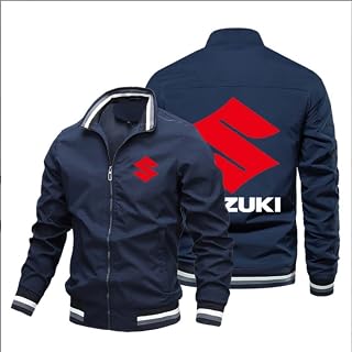 Men's Zipper Jackets for SUZUKI Print Sweatshirts Cycling Jerseys Thin Long Sleeve Windproof Outerwear Casual Zip Coats