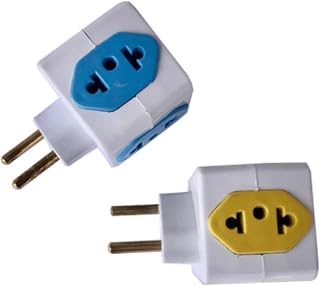 Adaptador De Tomada Benjamim Cubo 3D com 4 Entradas 10A 20A Amperes Multiplicador de Tomadas Plug Padrão Novo 3 Pinos - CompleteStore®