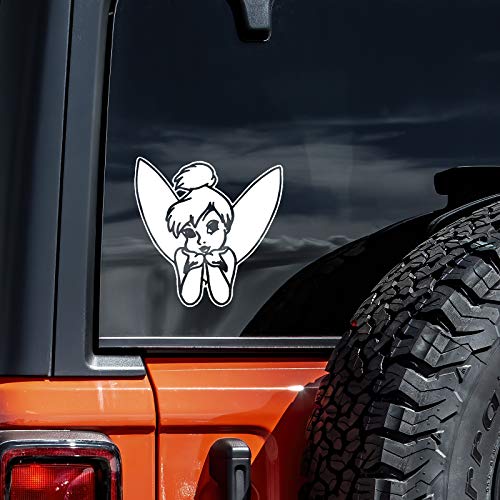 Tinker Bell Decal Vinyl Sticker Auto Car Truck Wall Laptop | White| 5.5