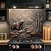 Bear in Mountain Landscape Kitchen Backsplash, Tempered Glass Backsplash, Heat Resistant Backsplash for Kitchen Wall, Glass Back Splash Stick on Tiles for Kitchen, Easy to Clean Stove Backsplash