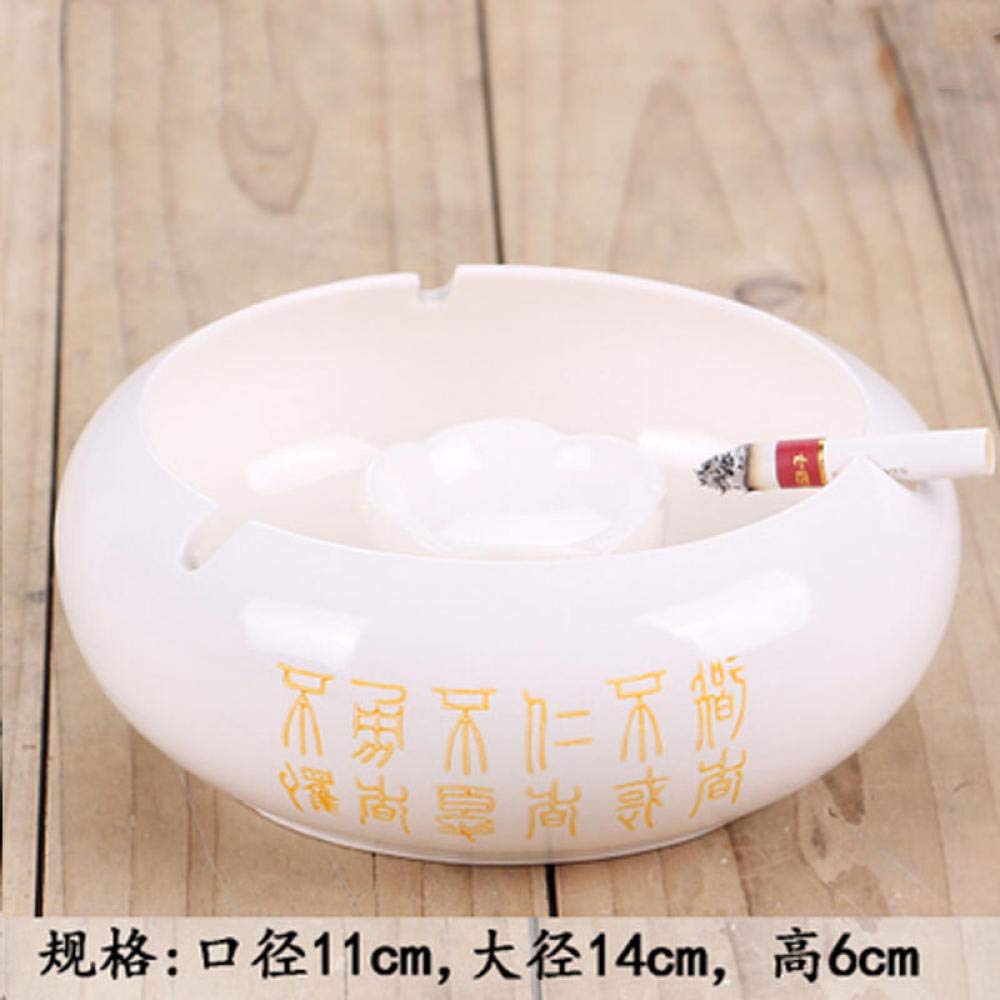 ashtrays Outdoor Ashtray Creative Personality Ceramic Ashtray Home Office Ashtray Room Hall Decoration-Jinyu White Cylinder