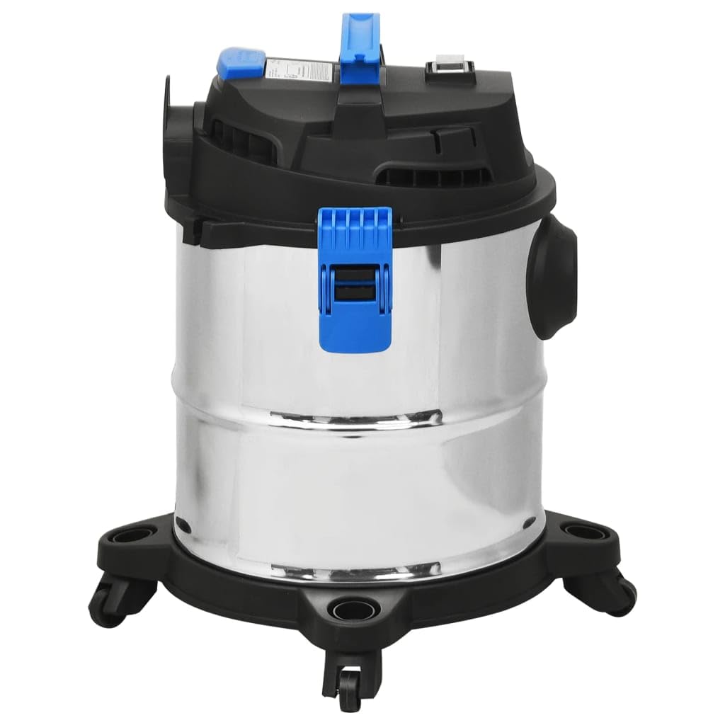 Odkurzacz na mokro i sucho 1200 W, 20 l, pojemnik ze stali nierdzewnej z funkcją 3 w 1, do podłóg, dywanów i samochodu, w zestawie wąż, dysza i filtr do elastycznego czyszczenia w domu i w podróży
