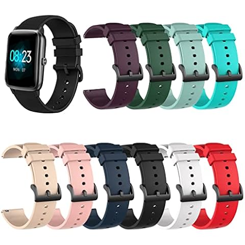 FitTurn T60 Watch Band Compatible with Uaue T60, QXQ T60, QCOQ T60, Matast T60 Smart Watch Band Replacement Soft Silicone Bands Waterproof Wristbands for QXQ T60 Watch Band (10 Pack) Cover