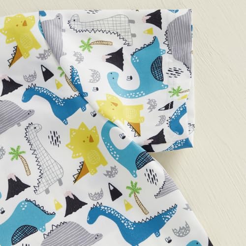 Image of Owl's-Yard Baby Boy Easter Outfits Rabbit Carrot Short Sleeve Button Down Shirts and Solid Color Shorts 2 Pcs Summer Set