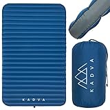 KADVA Dreamer Doppelte aufblasbare Matratze, 120 cm breit, 195 cm lang, Dicke 11 cm, Polyester, Gewicht 3,1 kg, leicht zu reinigen, ideal für Camping und Zelten, hohe Verarbeitungsqualität
