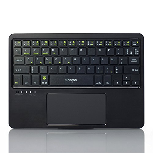 Sharon 4 w 1 Multitouch klawiatura Bluetooth | możliwość zapisania do 5 urządzeń | zintegrowany panel dotykowy | klawiatura do systemu Android, iOS/Mac OS X, Windows 8, 10 i Smart TV | francuski układ