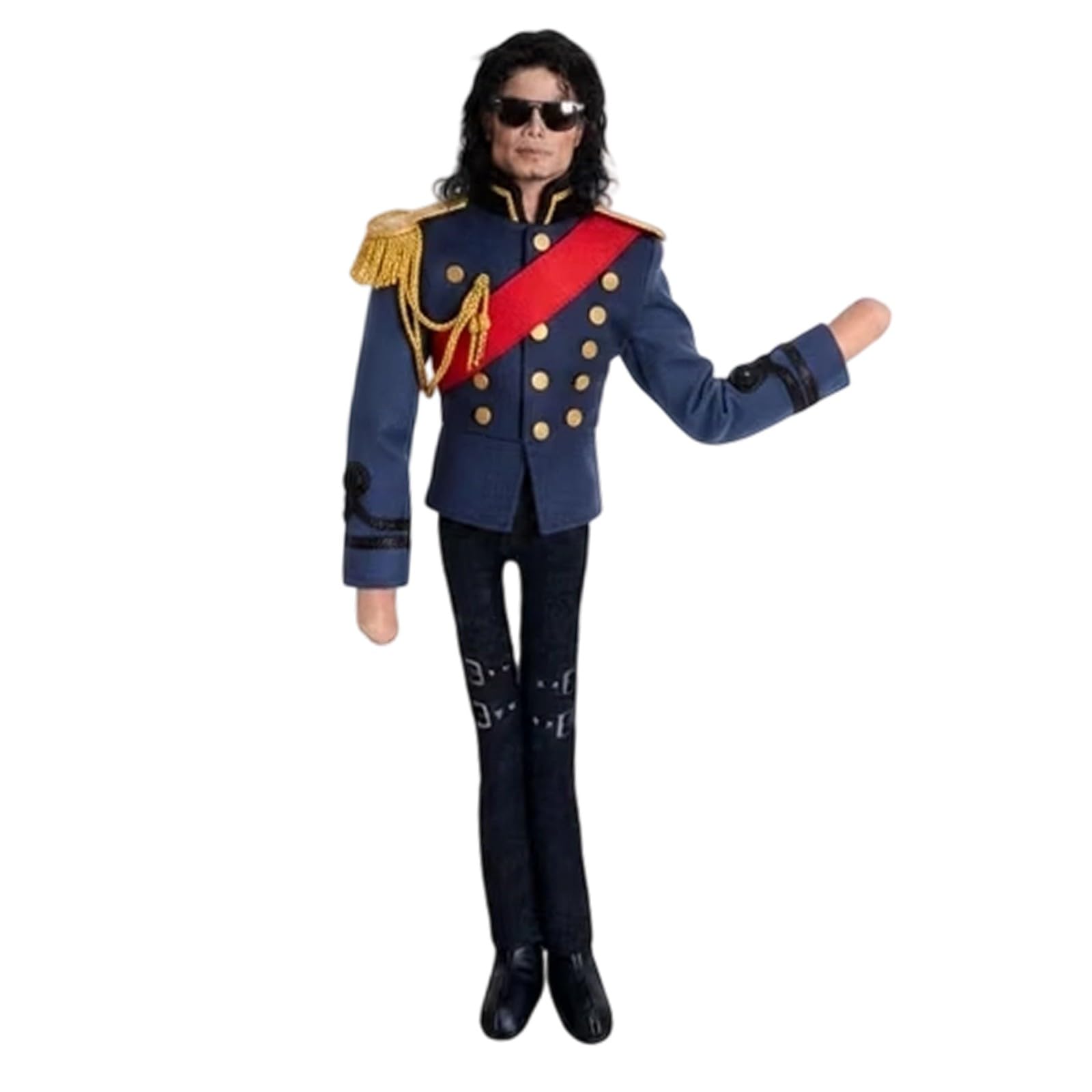 Michael Doll Plush Mj Pillow King of Pop Music Legend Plushies Pop Icon Inspired | the Limbs Are Movable Rock King Classic Plush Halloween Christmas Car Decorations (02-f)