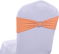 Vista 74 de MDS - Paquete de 50 bandas elásticas de elastano para silla, lazos elásticos para sillas con hebilla deslizante, ajuste universal para bodas, Acción