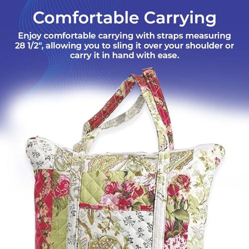 Bolso Tote Floral acolchado con cierre superior para mujer miniatura 6