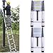 Telescopic Ladder Extension Folding Ladder Aluminum 16.4ft/5m Portable Lightweight Telescoping Extendable Ladders, Non-Slip Home Roofing Loft Tool Multi-Use Collapsible Ladder, 330lbs Capacity