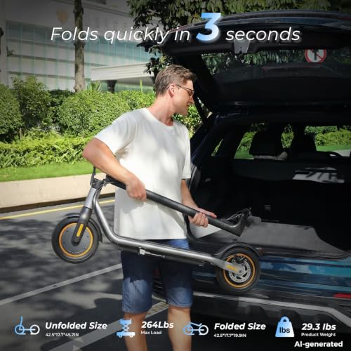 Image of Electric Scooter - Electric Scooter Adults, 1000W /500W Motor, 10'' /8.5'' Tires, 28 /23 /21 Miles, APP Control, Dual Brake, Long Range Electric Scooter for Gift
